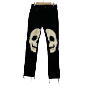 MNML Skulls Jeans Pants Size 30 Black‎